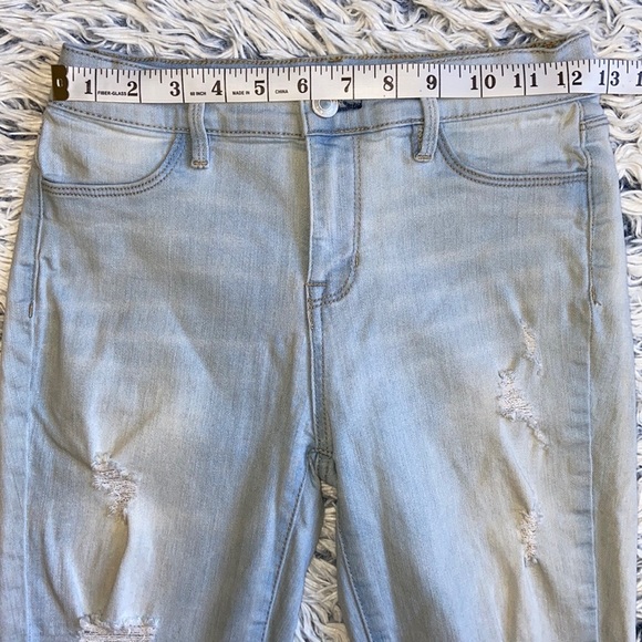 PacSun Super Stretch Distressed Blue Ankle Jegging Size 25 - Picture 5 of 10